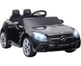 AIYAPLAY Mercedes Benz SLC 300 Licensed 12V Kids Electric Ride On Car with Parental Remote Two Motor Music Light Suspension Wheel for 3-6 Years Black