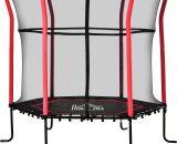 HOMCOM 5.2FT / 63 Inch Kids Trampoline With Enclosure Net Mini Indoor Outdoor Trampolines for Child Toddler Age 3 - 10 Years Red