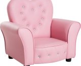 HOMCOM Sponge PVC Kids Mini Sofa Children Armchair Seating Chair Relax Playroom Seater Girl Princess Pink | Aosom Ireland