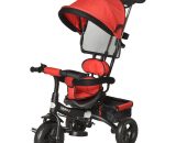 HOMCOM Baby Tricycle 2 In 1 Design Baby Stroller/ Kid Trike w/ Parent Push Handle Adjustable Canopy Detachable Guardrail Red | Aosom Ireland