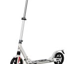 HOMCOM Kick Scooter Height Adjustable Foldable Scooter 200mm Large Wheels Scooters w/ with Foot Brak and Manual Bell for Ages 14 Years and Up